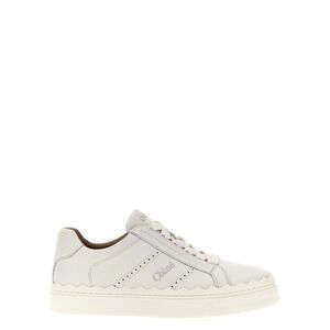 Chloé White Leather Low Top Women's Sneakers